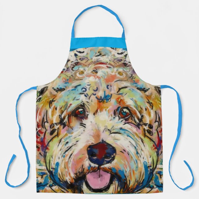 Tablier Apron - Doodle Chien Design (Recto)
