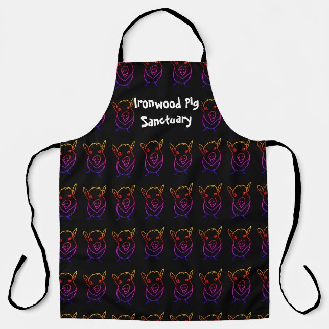 Tablier Apron du sanctuaire de cochon de bois de fer (Recto)