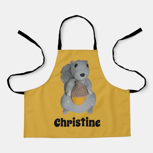 Tablier Apron - Écureuil de jouet avec maïs (Recto)