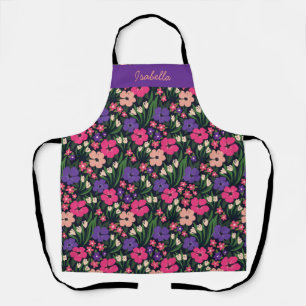 Tablier Apron Empreinte de léopard personnalisé en gras