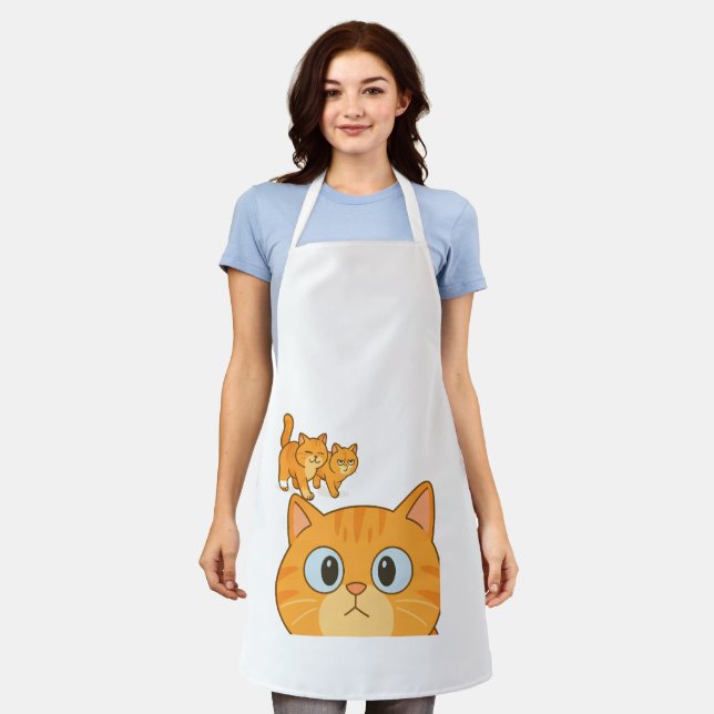 Tablier Apron for Cat lovers (Porté)