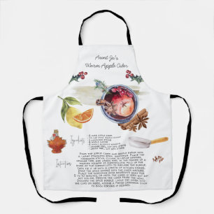 Tablier Apron Heirloom de recette illustrée  Cidre d'Apple