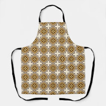 Apron I à quasi-feuille d'or du milieu du siècle