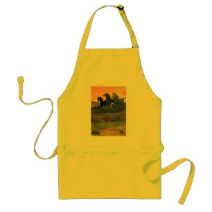 Tablier Apron jaune d'or 'Ponies'