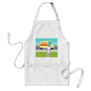 Tablier Apron Milkman de la petite ville rétro