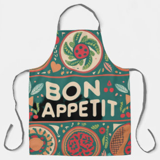 Tablier Apron, motif, bon appétit