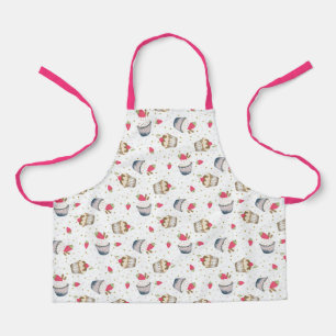 Tablier Apron Motif Cupcake - Cute Rose Baking Cadeau pour