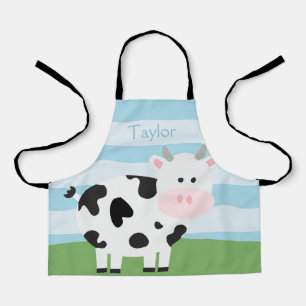 Tablier Apron Personnalisé Barnyard Cow Kids