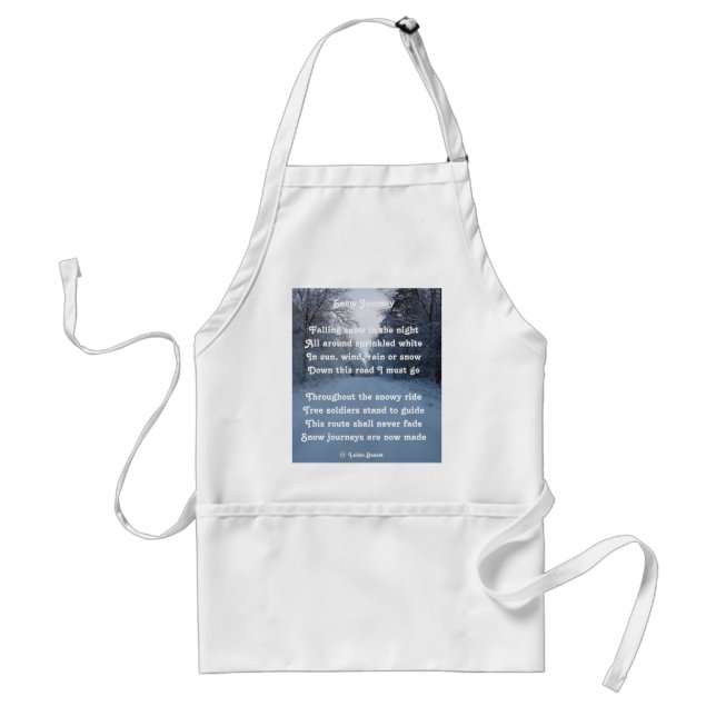 Tablier Apron Poem Voyage De Neige Par Ladee Basset (Devant)