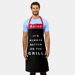Tablier Apron Pour Papa - Nom Personnalisé Chef Citation H