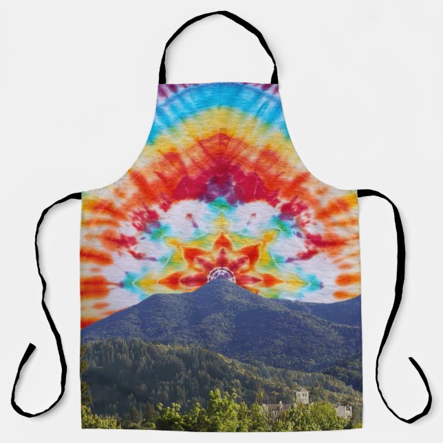 Tablier Apron Tie Dye Mt Tamalpais Sky Design (Recto)