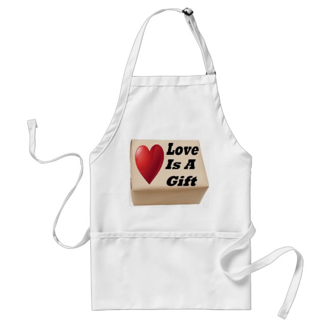Tablier Apron Valentine Love Est Un Cadeau (Devant)