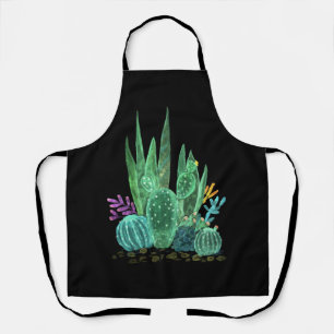Tablier Aquarelle, cactus lancer oreiller