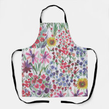 Aquarelle colorée Jardin botanique floral