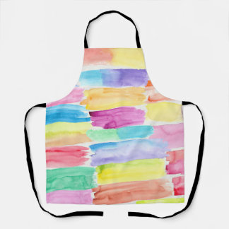 Tablier Aquarelle colorée, peinture à l'aquarelle montre l