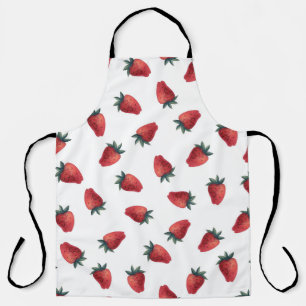 Tablier Aquarelle de fraises : Jouer Motif sans couture
