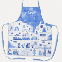 Aquarelle de Santorin personnalisée