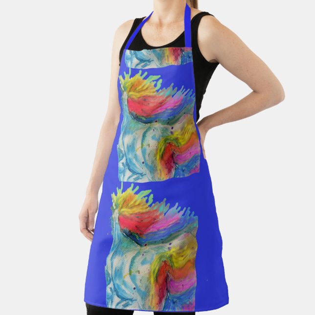 Tablier Aquarelle de Unicorne mou pourpre Apron d'animal f (Insitu)