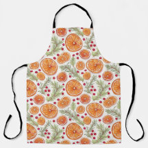 Aquarelle de vacances Orange, Cranberry et Rosemar