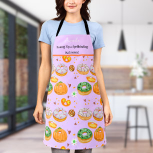 Tablier Aquarelle Donut-licious Happy Halloween bonbon