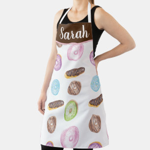 Tablier Aquarelle Eclair Donuts Fun Whimiscal Sweet