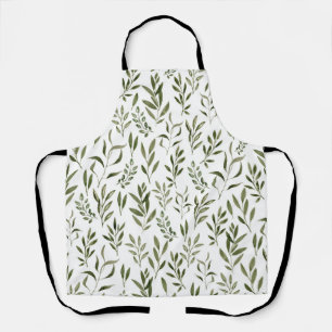 Tablier Aquarelle Eucalyptus Motif Feuille
