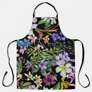 Tablier Aquarelle Feuilles tropicaux : Motif transparent