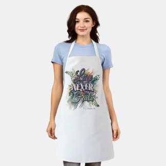 Tablier Aquarelle Floral L'Amour Ne Fait Jamais Défaut Écr
