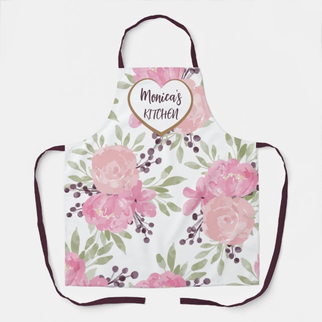 Tablier Aquarelle florale (Recto)