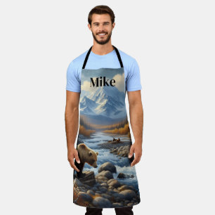 Tablier Aquarelle Grizzly Bear par Stream Homme's Nature