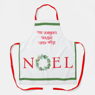 Tablier Aquarelle Hiver Wreath PERSONNALISER