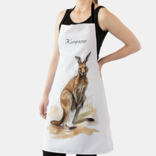 Tablier aquarelle kangourou personnalisable