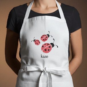 Tablier Aquarelle Ladybug Personnalisé Adulte Apron