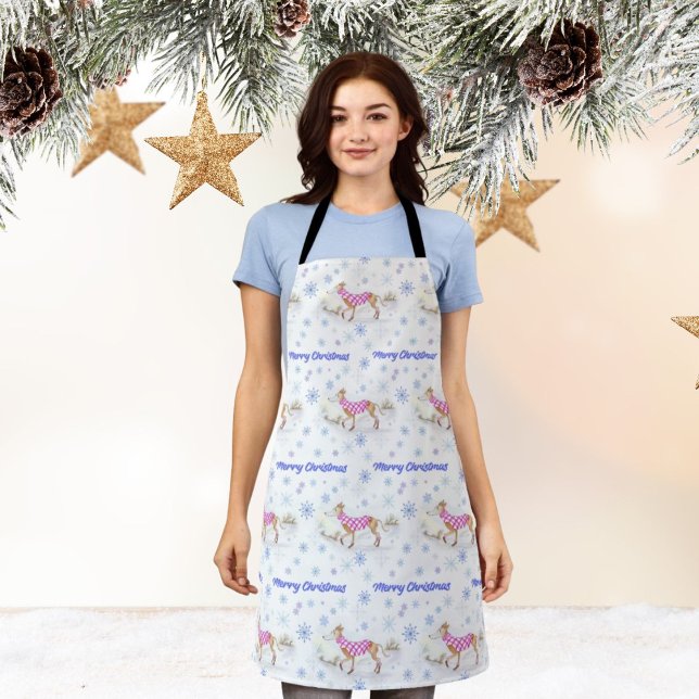 Tablier Aquarelle Noël Whippet En Sweat (Créateur téléchargé)