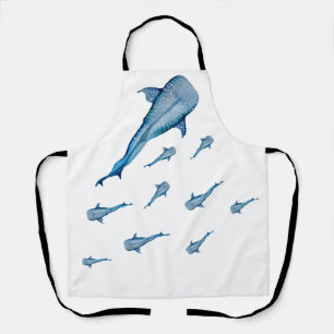 Tablier Aquarelle requin