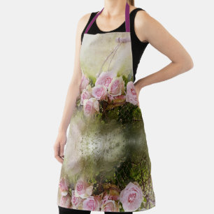 Tablier aquarelle-roses-et-panier