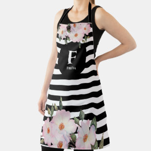 Tablier Aquarelle Roses Roses Roses Roses Ballerina Monogr