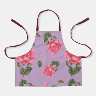 Tablier Aquarelle Shabby Chic rose Roses Motif