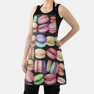 Tablier Aquarelle tendance et artistique Macarons Motif