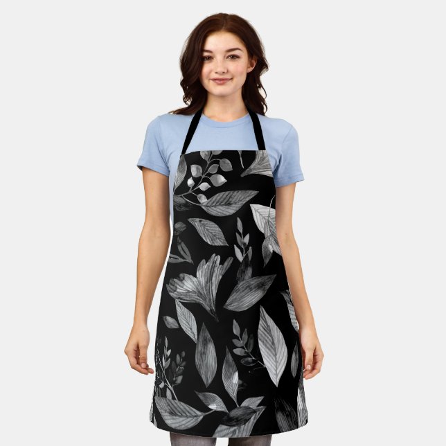 Tablier Aquarelle tombée feuille 9 (Porté)