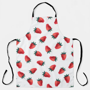 Tablier Aquarelle transparente motif avec fraises