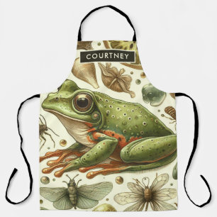 Tablier Aquarelle vintage de grenouille