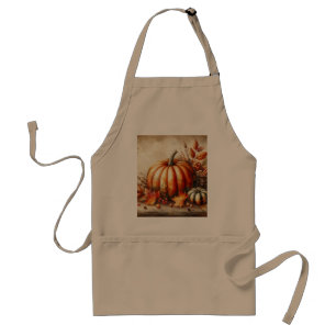 Tablier Aquarelle vintage des citrouilles et des feuilles 