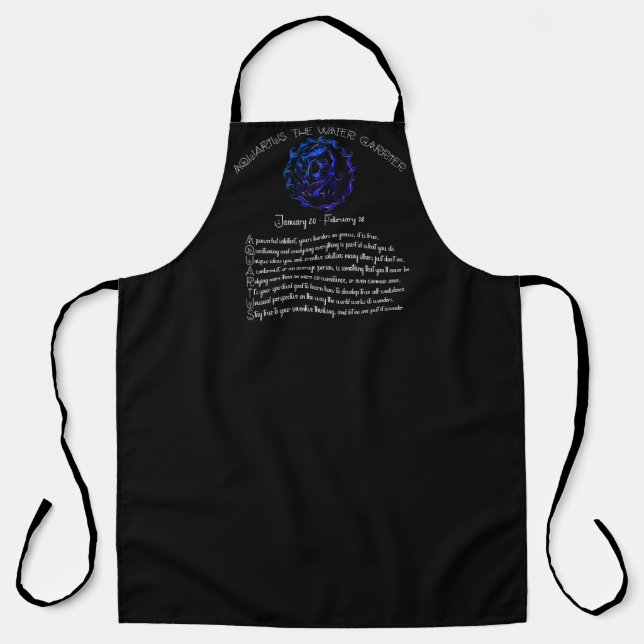 Tablier Aquarius Apron - Noir (Recto)