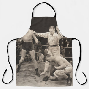 Tablier Arbitre comptant sur boxer en boxe, vintage