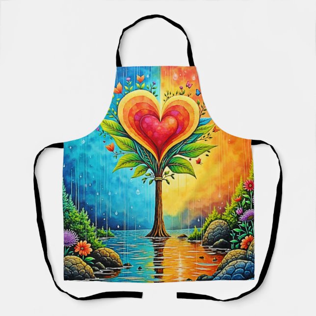 Tablier Arbre d'amour et de design de vie (Recto)