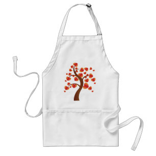 Tablier Arbre de coeur rouge