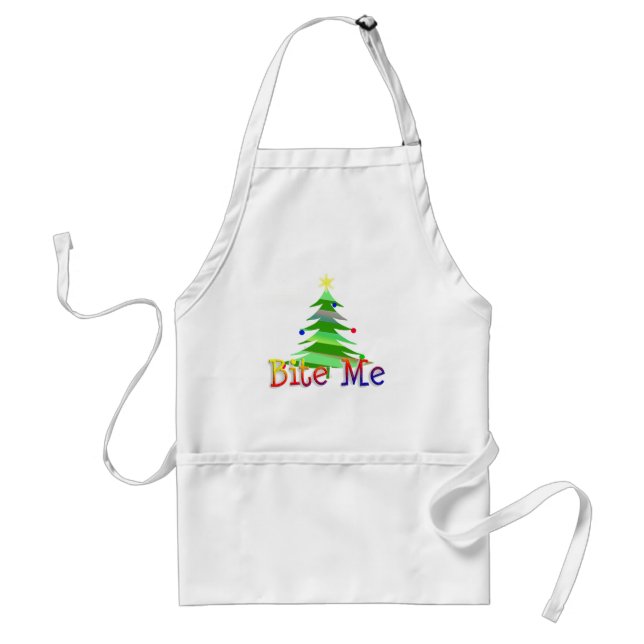 Tablier Arbre de Noël Bite Me (Devant)