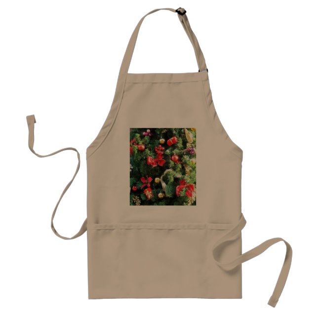 Tablier Arbre de Noël décoré (Devant)