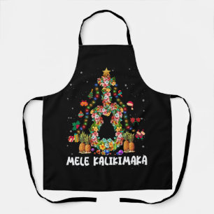 Tablier Arbre de Noël Floral hawaïen Mele Kalikimaka Tro